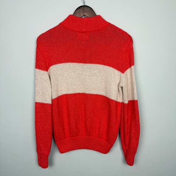 Aerie Oh-Snow-Soft Mock Neck Orange Slouchy Sweater - Picture 6 of 7